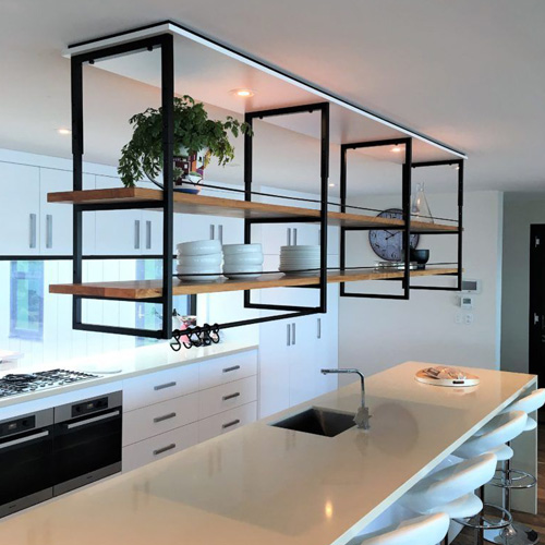 Ceiling Steel & Wood Shelve