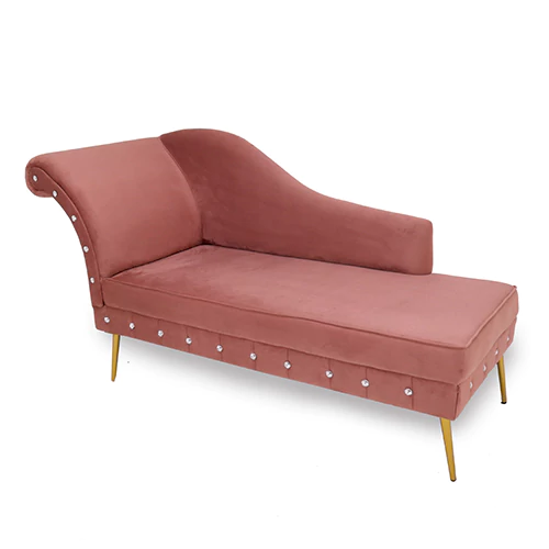 Vera Bride Fuchsia Velvet Left Arm Lounge 