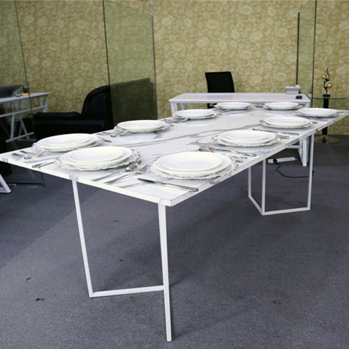 Zelda White Rectangular Dining Table 