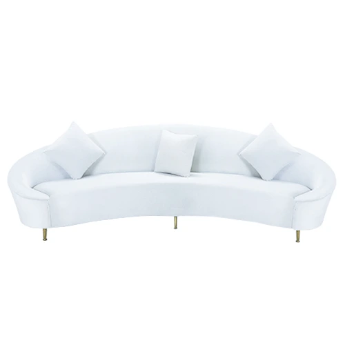 Alyazia Bride White Velvet Sofa